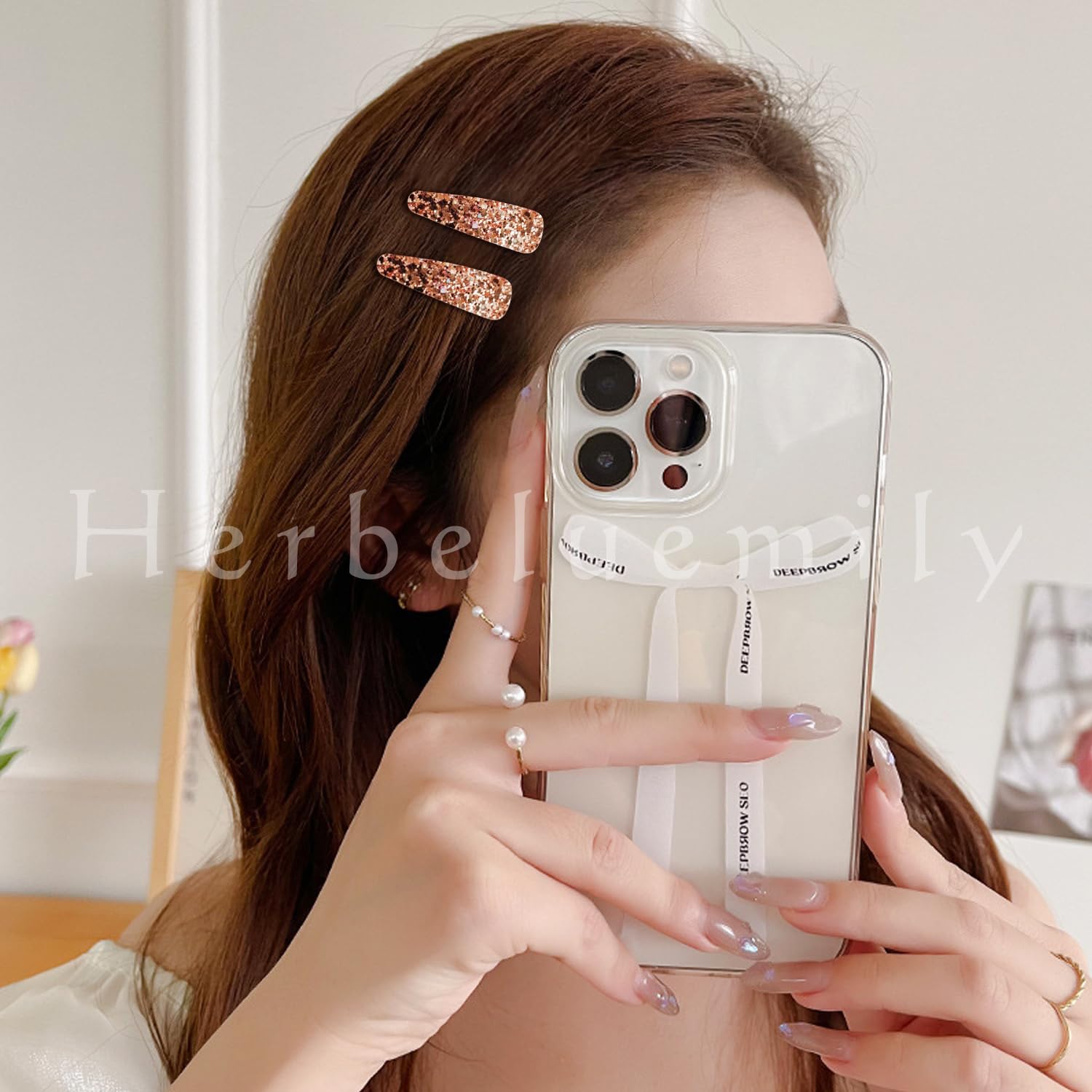 【送料無料】[Herbeluemily] ヘアピン ヘアクリップ パッチンピン 前髪留め 髪留め...
