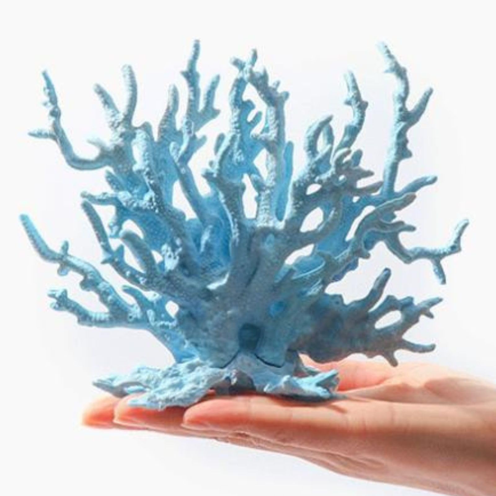 ASPALAND サンゴ 礁 アクアリウム 水槽 オブジェ 人工 珊瑚 フェイク サンゴ 装飾 水族館 置物 色：ブルー、サイズ：Free