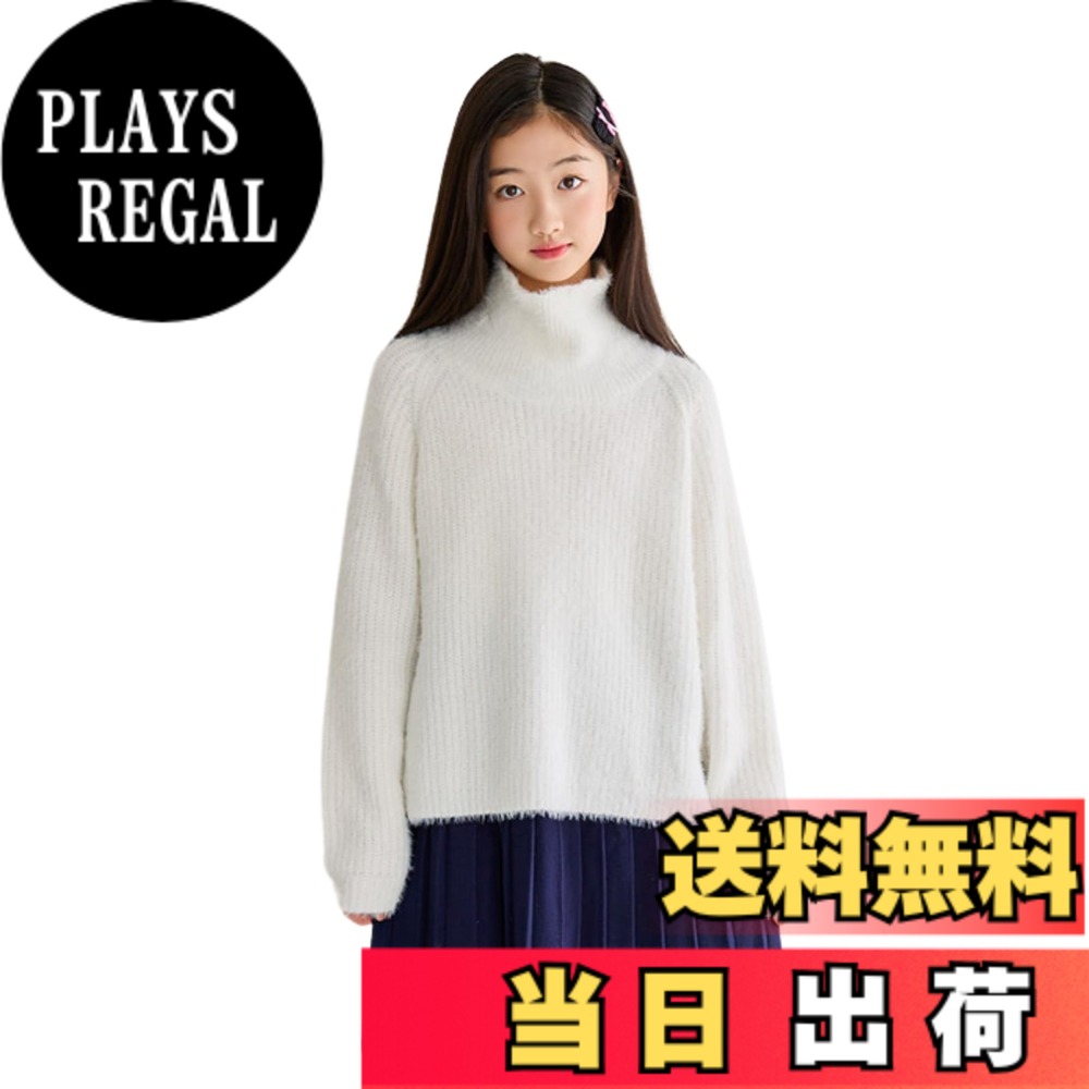 樂天商城 - 【送料無料】[EnDast] MINIROI タートルネック ガールズ ニット セーター カラフル トップス キッズ 女の子 かわいい 秋冬 保温 あたたかい 韓国 子供服 120cm 130cm 140cm 150cm_ad-945_ 色：ホワイト、サイズ：130