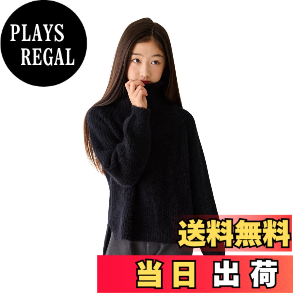 樂天商城 - 【送料無料】[EnDast] MINIROI タートルネック ガールズ ニット セーター カラフル トップス キッズ 女の子 かわいい 秋冬 保温 あたたかい 韓国 子供服 120cm 130cm 140cm 150cm_ad-945_ 色：ブラック、サイズ：130