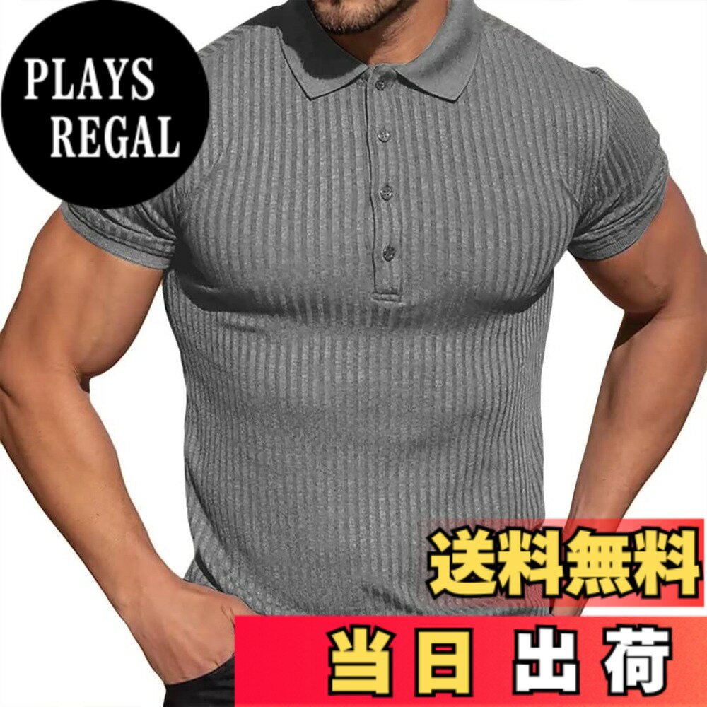 Short Sleeves - 【送料無料】[NORRA] メンズ サマーニット 半袖 ドライ tシャツ ランダムテレコVネックカットソー 無地 ポロシャツ オシャレ 細身 ピッタリ ストレッチ マッチョ シャツ 色：グレー、サイズ：3XL