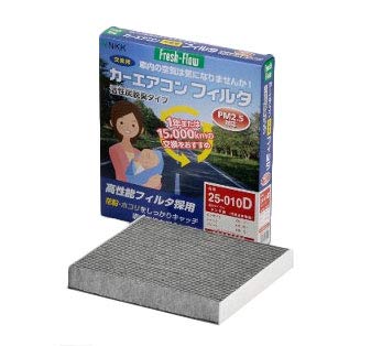 【送料無料】日東工業(Nitto Kogyo) Fresh-Flow カーエアコンフィルタ Fresh-Flow 高機能脱臭タイプ 24-001D マツダ用 CX-7 アテンザ デミオ ベリーサ 色：白、サイズ：長さ24cmx幅22cmx厚さ3cm