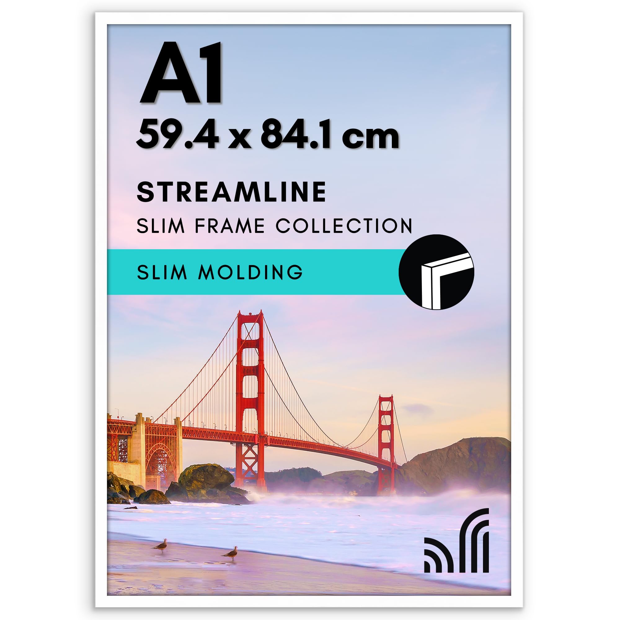 Americanflat Picture Frame LX - Parent 色：ホワイト、サイズ：A1
