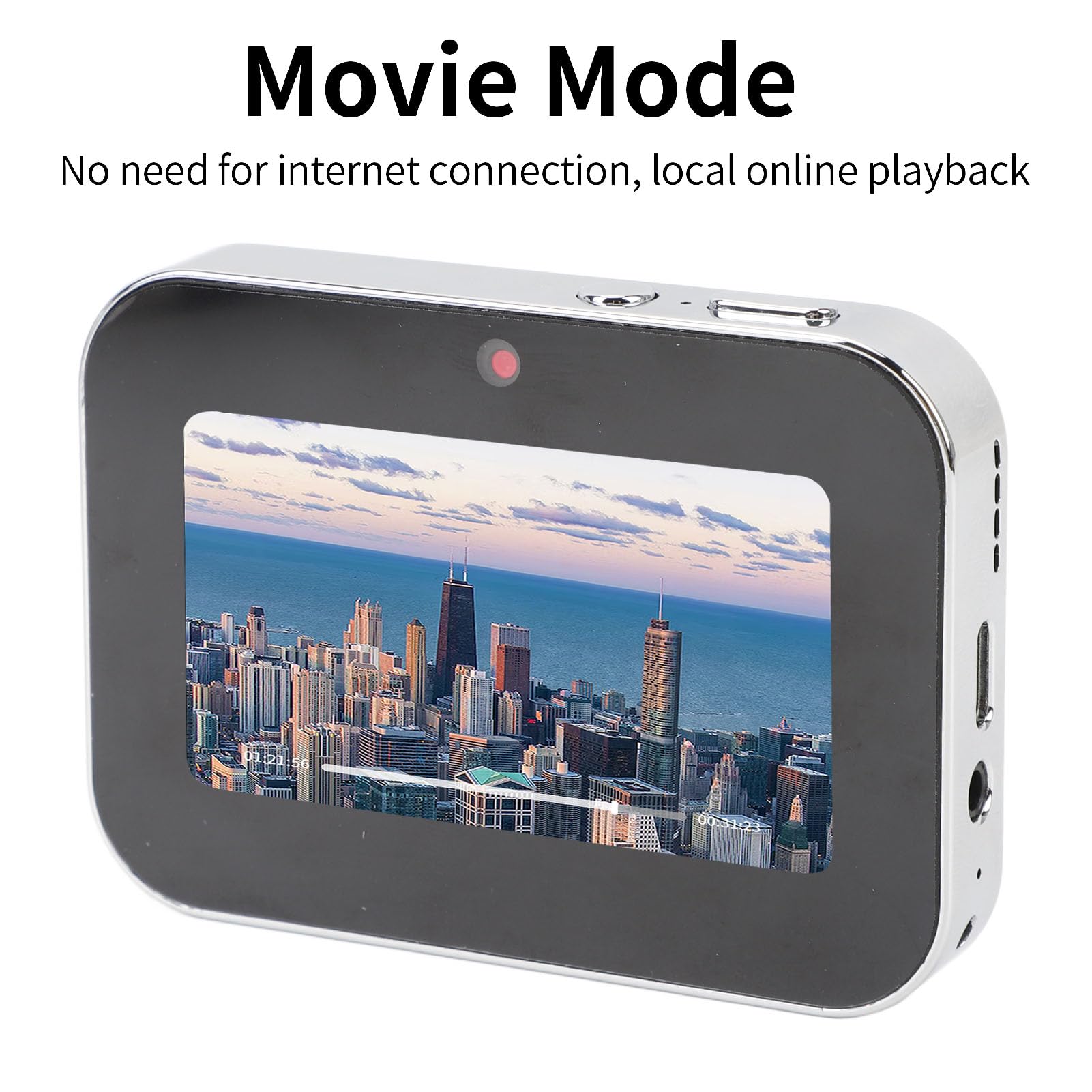 【送料無料】タッチスクリーンデジタルカメラ、64MP CCDプライムレンズ、3600mAh大...