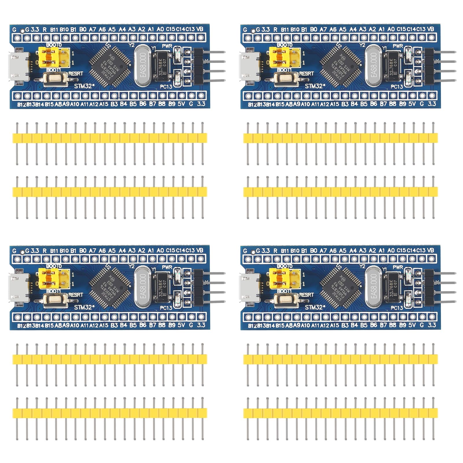 ACEIRMC 4ピース STM32F103C8T6 ARM STM32 最小システム開発ボードモジュール STM32F103C8T6 Arduino用コアラーニングボード 色：STM32F103C8T6 4個。