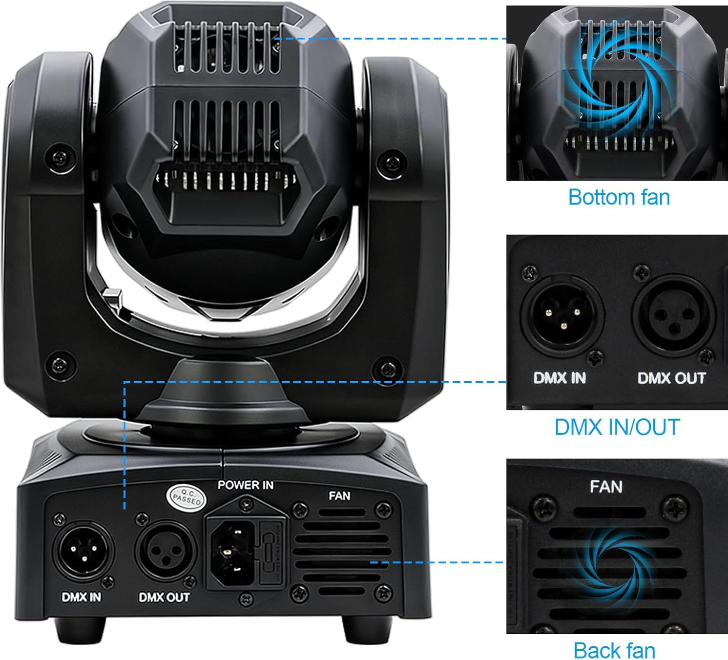 【送料無料】BETOPPER ムービングライト 8x3W RGBW LED ステージライト DMX512 7/1...