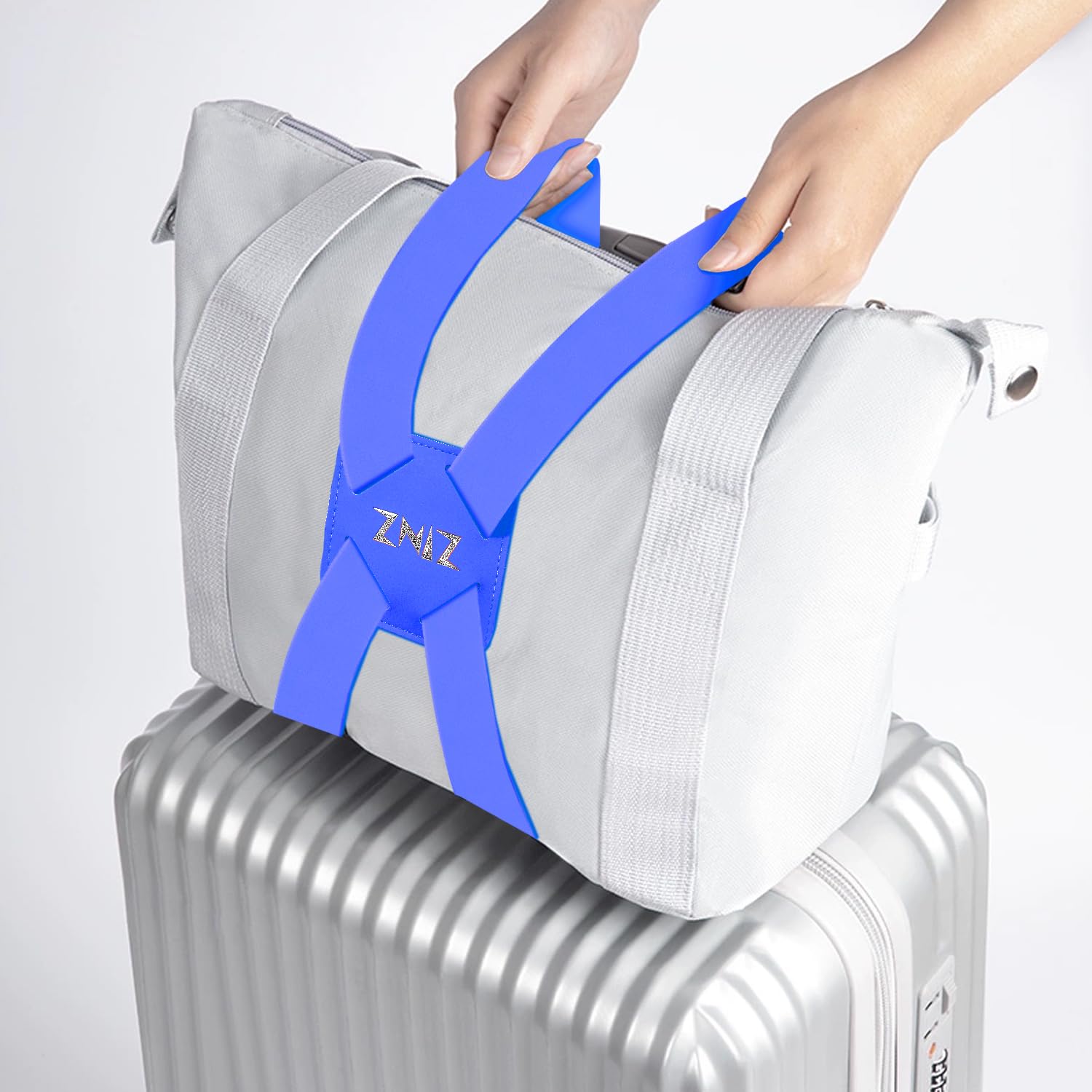 【送料無料】ZINZ 旅行便利グッズ バッグとめるベルト 便利グッズ 多用 調整可能 軽量 荷物用弾力固定ベルト ずり落ち防止 ブラック 色：ブルー、サイズ：ワンサイズ plays23-11201971 PLAYS REGAL サンプル画像3