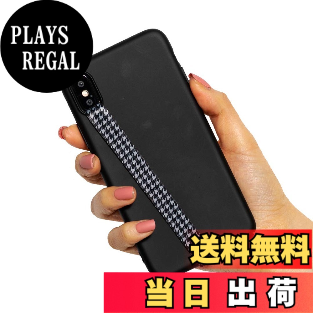 スマホケース ハンドストラップ フィンガーストラップ 落下防止 ワイヤレス充電対応 phonestrap (original) 色：32.ハウンドトスブラック、サイズ：該当なし