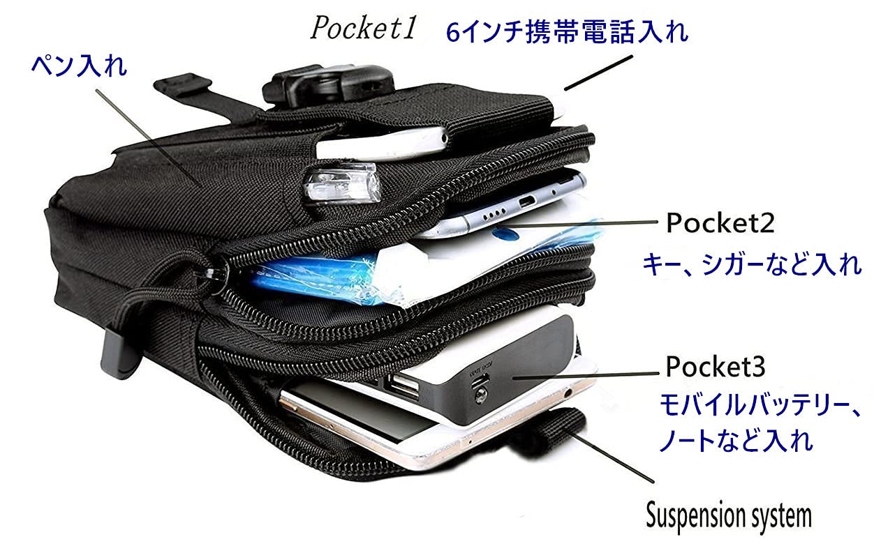 【送料無料】TSUCIA 多機能ポーチ ウエストバッグ 収納 マルチケース ベルト通し ...