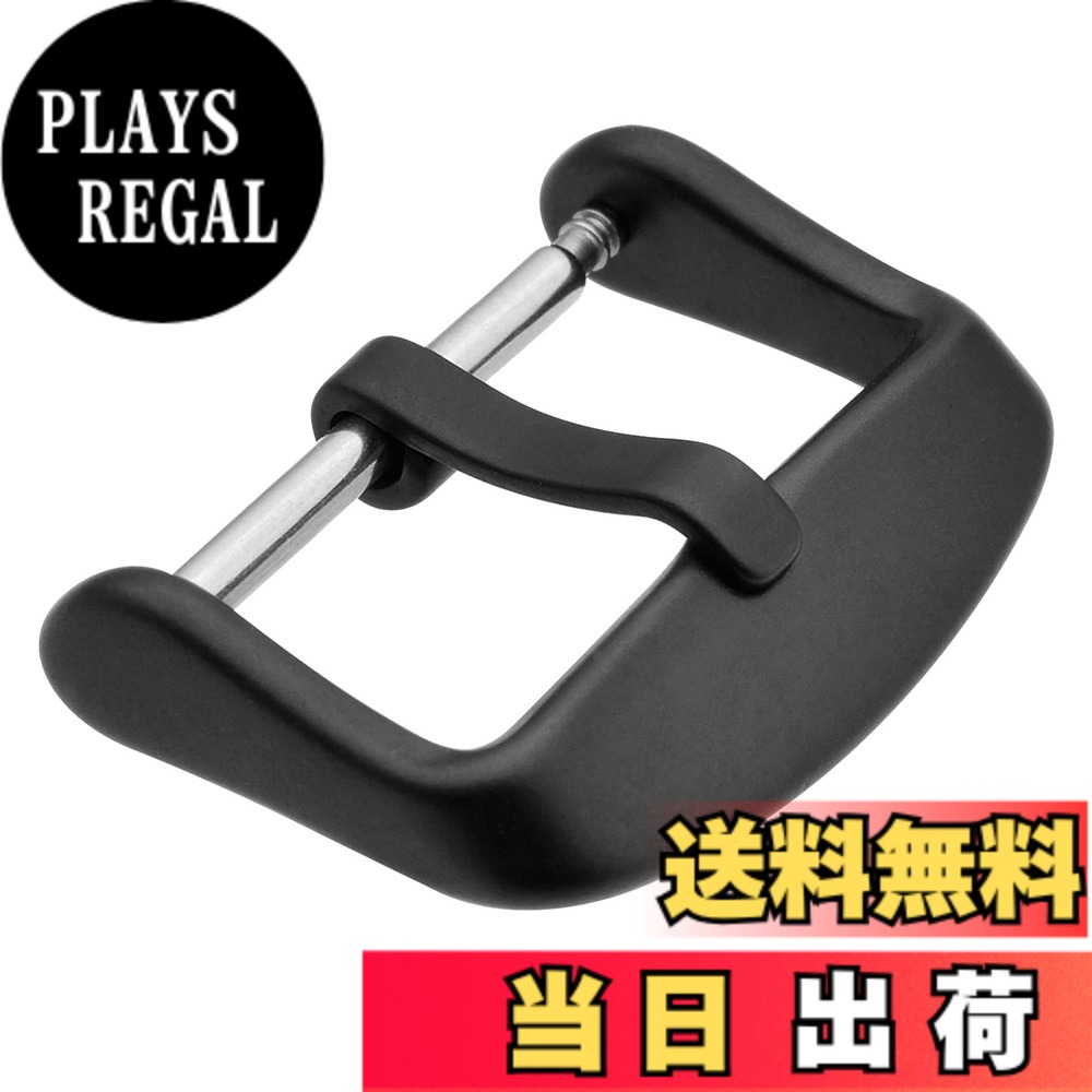 【送料無料】WOCCI 腕時計バンド交換用クラスプ8mm 10mm 12mm 14mm 16mm 18mm 20mm 22mmステンレス鋼製ポリッシュピンバックル 時計ベルト留め金 尾錠 色：ブラック、サイズ：S-14mm
