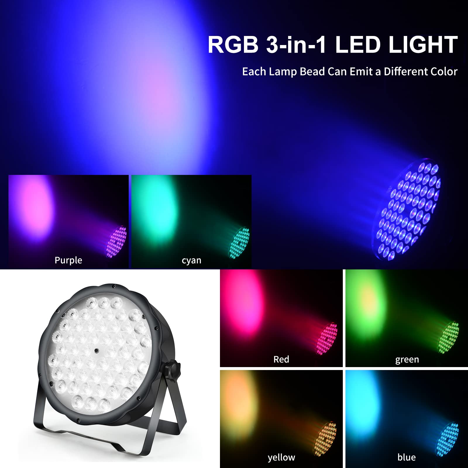 【送料無料】BETOPPER ステージライト 54x1.5W RGBW LED 舞台照明 ディスコライト ...