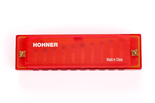 【送料無料】HOHNER ホーナー トランスルーセント ハープ 10穴/C調 色：レッド