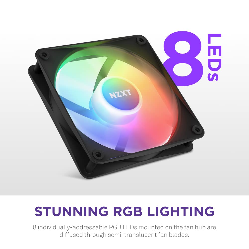 【送料無料】NZXT F RGB Core White 2ファン搭載 RGBファン PCケースファン 色：ブ...