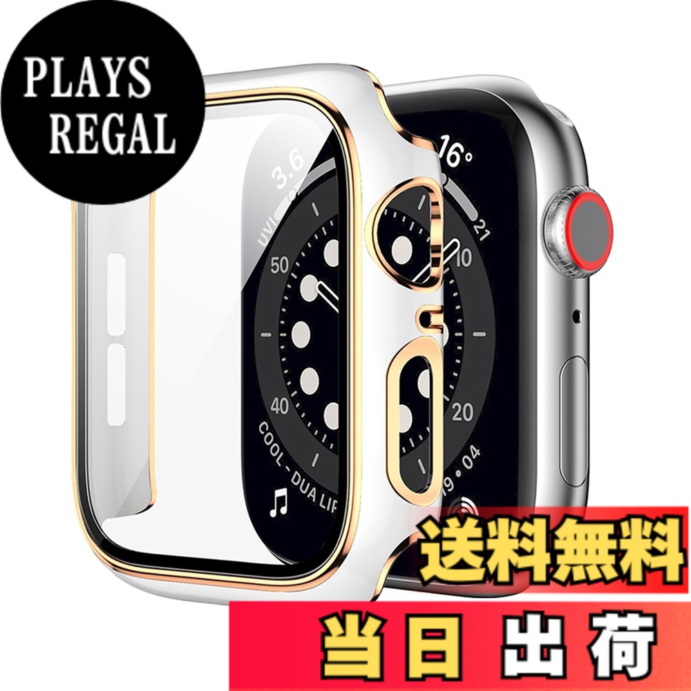 Rakuten - 【送料無料】ILYAML for Apple Watch ケース 色：光沢のホワイト＆ローズゴールド、サイズ：41mm