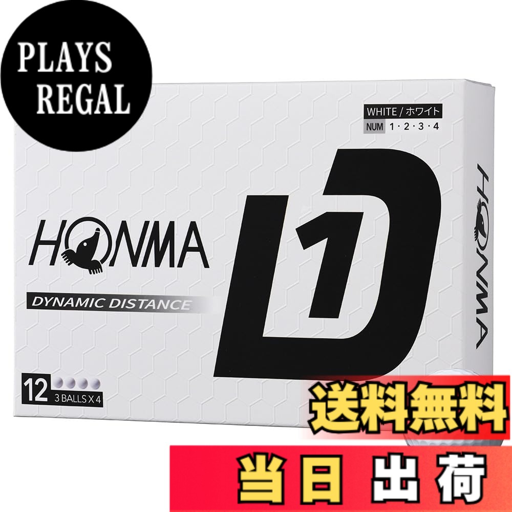 【送料無料】ホンマ(HONMA) 1ダース(12球入) ゴルフ 公認球 D1 Ball 2024 色：ホワ...