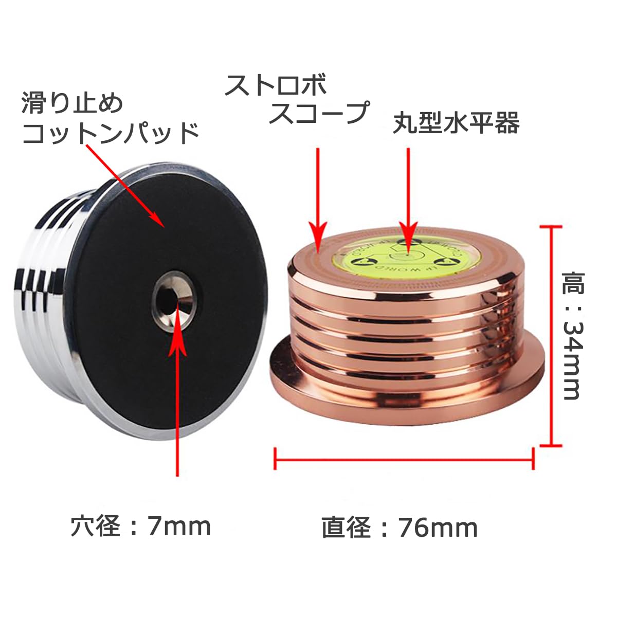 【送料無料】Stork Corp ディスク スタビライザー レコード ターンテーブル LP 高...
