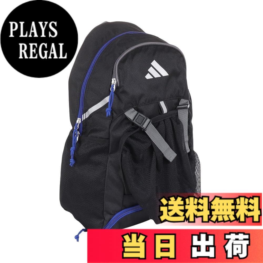【送料無料】[アディダス] サッカー ボール用デイパック リュック バッグ 容量 24L/27L/30L/32L/35L/40L 色：ブラック/ブルー、サイズ：横31x縦45x奥行18cm
