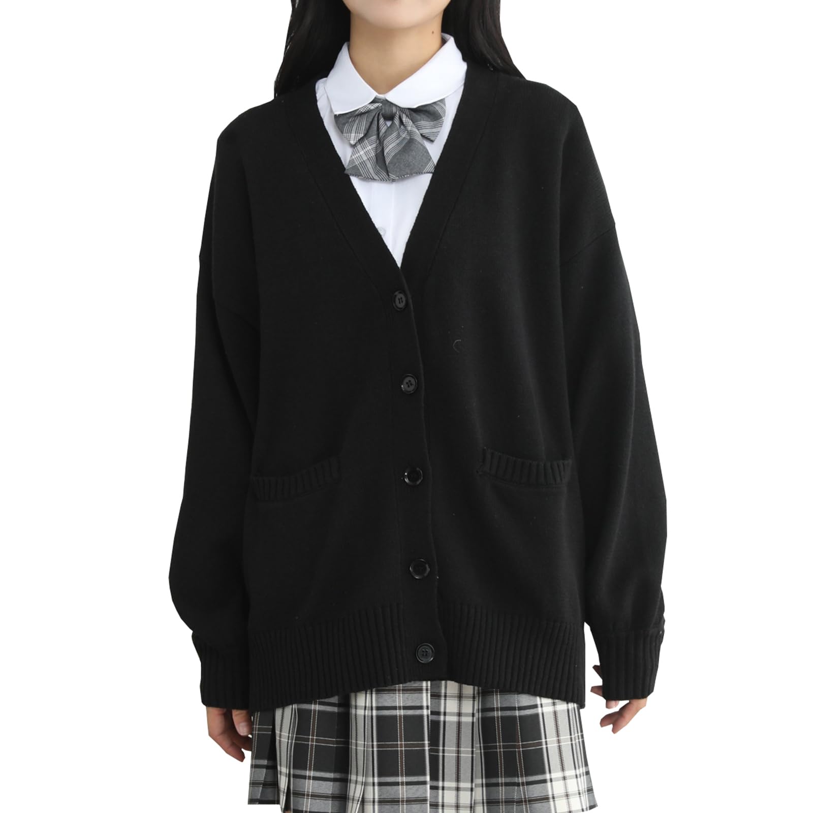 商品情報商品の説明説明 商品の情報： 商品の名称：スクールカーディガン 女子長袖 メイン素材： 綿 適用場所：季節問わず着れます。年齢を選ばず、オールシーンで大活躍、普段のおしゃれにはもちろん、さまざまな場合も活躍しています。 ※注意：お品物の色合いは、写真撮影とパソコン画面表示等の環境の違いにより、若干異なる場合がございますので予めご了承下さい。 お客様が商品になにか問題があったら、遠慮なく直接に弊店を連絡くださいませ。弊店はお客様に最高のサービスを提供するように全力を尽くします。主な仕様 新品ポイント：1.ゆったりとしたシルエットで体型カバーしてくれる同時にこなれた雰囲気もプラス！2.ドロップショルダーを設計して、ゆったり感がたりり3.ダボ袖4.ヒップを隠す長めの着丈でどんなボトムにも好相性のニットカーディガンです高品質な生地：柔らかい素材を使って、しっとりした生地で肌触りが良く、着心地抜群ですシンプルなデザイン：ネックのデザインで、首回りがスッキリと見える、シャツやtシャツに合わせ安いちょうどいい丈感で、ぜひ一枚を持っておきたい定番な秋アウターです高品質な生地：柔らかい素材を使って、しっとりした生地で肌触りが良く、着心地抜群です広い適用性：通学、オフィスや学校、在宅ワークやリモートワーク、デートや記念日、パジャマやルームウェアなどいろんな場面で使いやすいオーバーカーディガンです