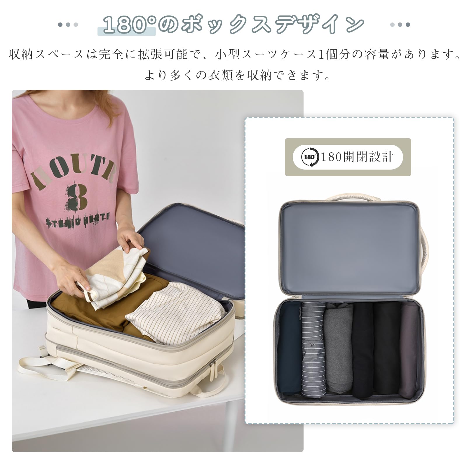 【送料無料】[OFAMOUS] 大容量ビジネスリュック 旅行カバン レディース メンズ 防水 2WAY 多機能 拡張可能 USBポート付き キャリーオン対応 15.6インチPC A4 色：ピンク、サイズ：通用 plays23-10484044 PLAYS REGAL サンプル画像3