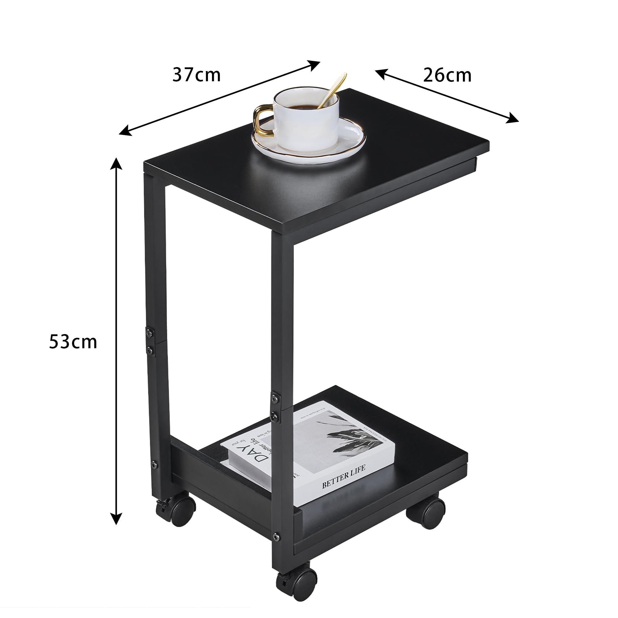 【送料無料】VECELO サイドテーブル 色：ブラック、サイズ：37*26*53cm plays23-11544455 PLAYS REGAL サンプル画像2