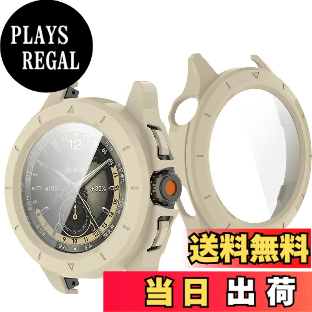 UIUIKA For 型号 シャオミ(Xiaomi) Watch S3 カバー Xiaomi Watch S3 保護ケース 強化ガラスフィルム&PCフレーム 落下防止 衝撃吸収 スクラッチ防止 防塵防水 指紋防止 軽量薄型設計 色：アイボリーホワイト、サイズ：Watch S4