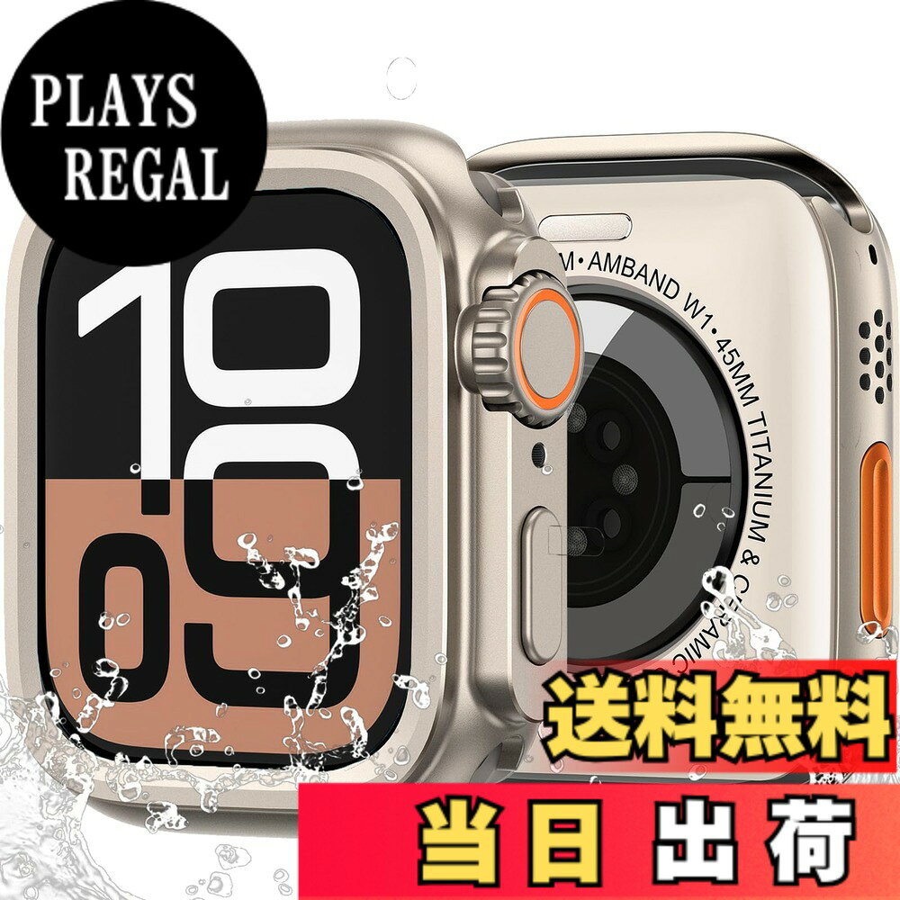 UIUIKA For Apple Watch 専用カバー アップルウォッチ保護ケース 対応 Series SE2/SE/6/5/4 強化ガラスフィルム+超耐衝撃PCフレーム 防水落下・衝撃・スクラッチ防止 高透過率 指紋防止 軽量スリム設計 色：スターライト、サイズ：40MM