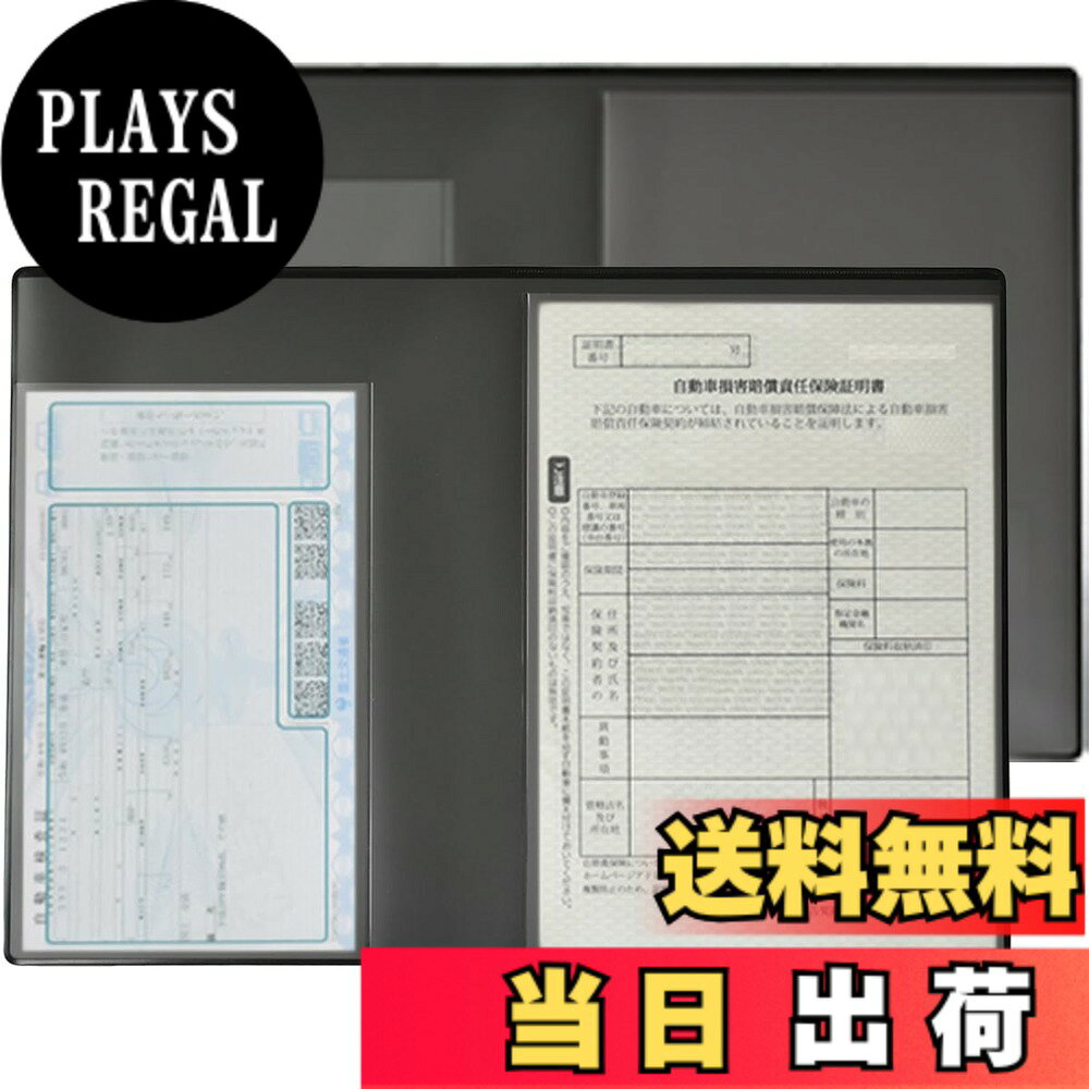 【送料無料】[REX-OWL] 車検証ケース 車検証入れ 車検証書ケース 新規格 電子車検証対応 CICー01 色：ブラック、サイズ：2枚セット