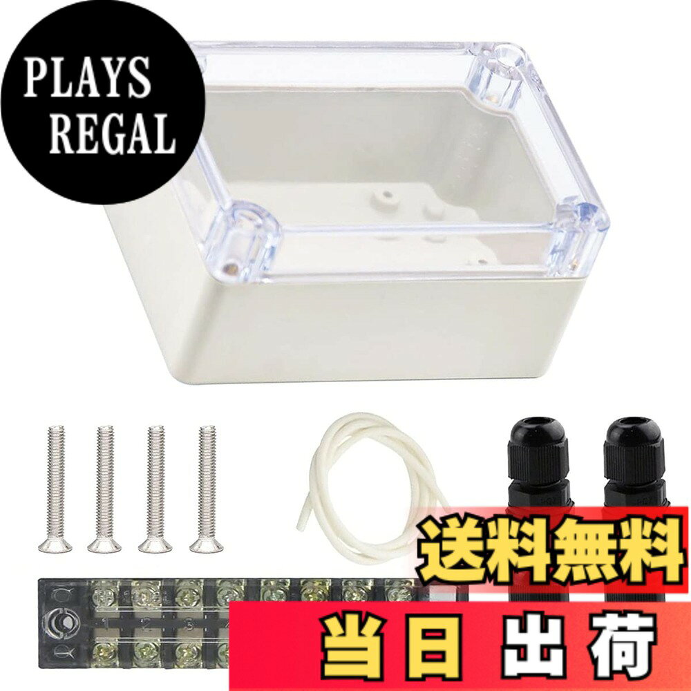 【送料無料】Youmile 電気 プロジェクトエンクロージャケース 防水 防塵 IP65 ABS 接続箱 屋外ジャンクション用 とともに 色：100 x 68 x 50mm透明カバー
