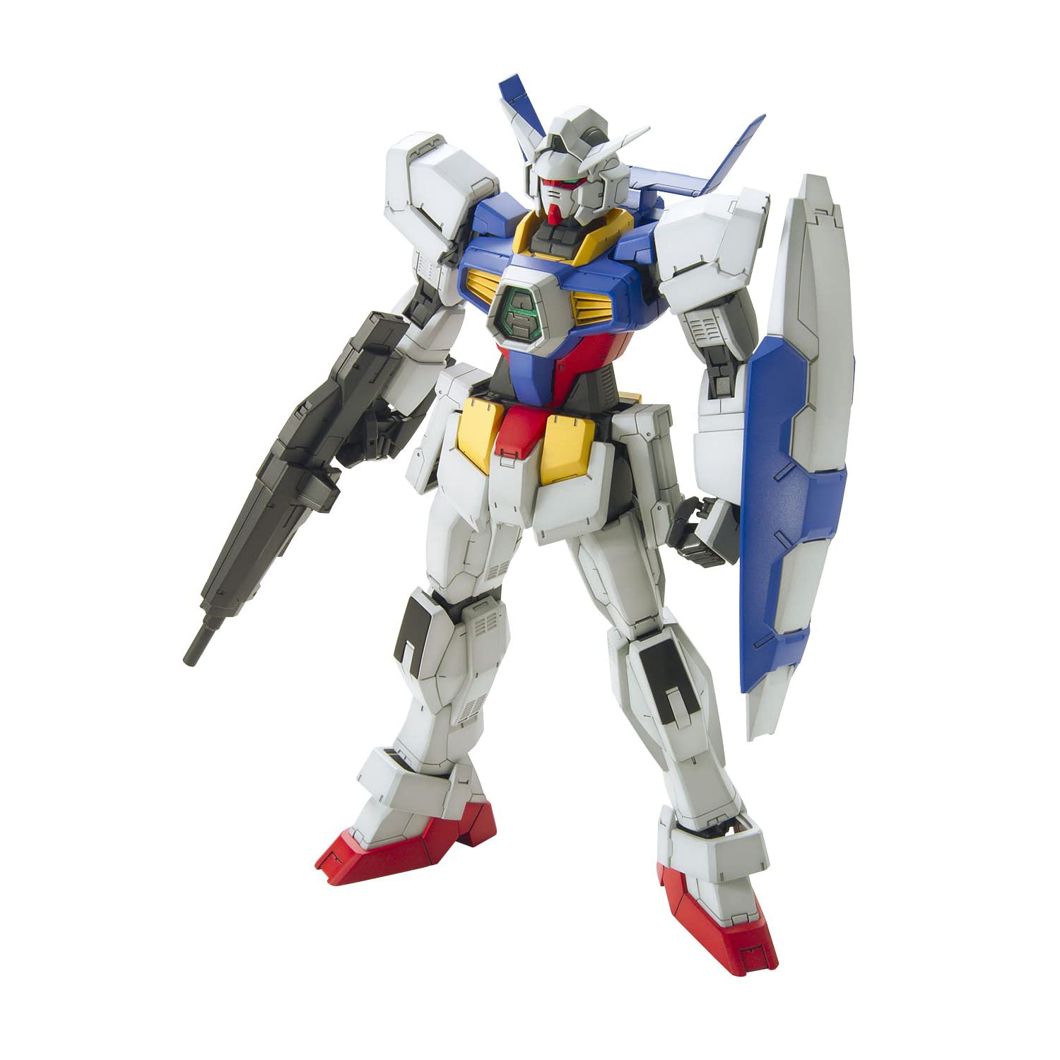 商品情報商品の説明商品紹介 「機動戦士ガンダムAGE」より、第一世代主役機「ガンダムAGE-1 ノーマル」がMGとなって登場。MG化にあたり、メカニックデザインの海老川兼武氏自らが設定を描き起こし。高密度なディテールを再現。また、頭部や胸部の発光部分はホイルシールで光表現を演出。コクピットハッチの開閉などギミック面でもMGならではの演出を随所に盛り込んでいる。【付属品】ライフル、シールド、ビームサーベルx2、ビームダガーx2、パイロットフィギュア(座り、立ち)各1、テトロンシール、ホイルシール、ドライデカール、PETシール、組立説明書 安全警告 なし主な仕様 (C)創通・サンライズ・MBSbr梱包サイズ:11.0x31.0x20.0(Cm)商品モデル番号:197723brスタイル: MG AGE-1 ノーマル (新パッケージVer.)