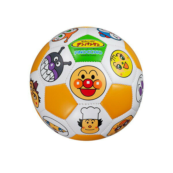 アンパンマンの本格的なサッカーボールです。空気式なので、外でも楽しく遊ぶことができます。アンパンマンのなかまたちが20人プリントされた楽しいデザインです。■対象年齢：3歳以上■サイズ：約Φ155mm【アガツマ】