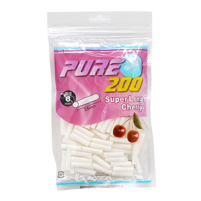 シャグ用・フィルター　ピュア　スリム　スーパーロング　チェリー　フィルター　直径6mm／長さ25mm（2..
