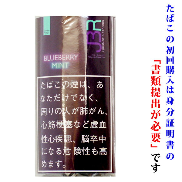 　ジェイビーアール（JBR）ブルーベリーミント　30g　1袋＆　11／4ペーパー　1個セット　フルーツ系