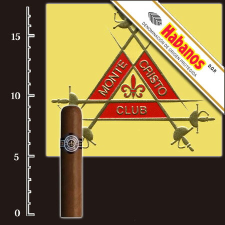 【プレミアムシガー】（バラ売り）　モンテクリスト　メディアコロナ　[ハーフコロナ系]　（キューバ葉巻）（強さ：●●●●〇）