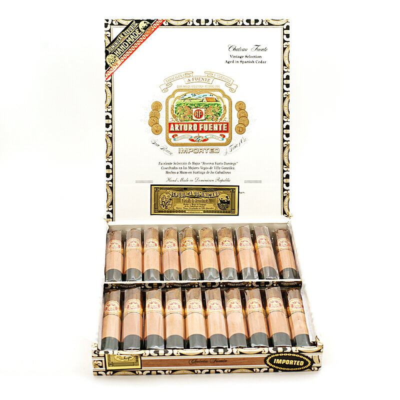 【プレミアムシガー】【箱買い】【20本入り】 Aフエンテ シャトーフェンテ マデューロ［50RG／114mm］［ショートロブスト系］［強さ：●●●〇〇］
