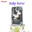 iPhone4S ケース iphone4ケース ラインストーン デコ ケース baby horse iphone アイフォン4s カバー デコ電 スマホ 4s アイフォーン4s スワロケース 白い馬 子馬 木馬