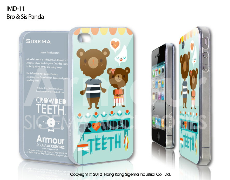 iPhone4S ケース くま iphone4 ケース イラスト SIGEMA Armour IMD Bro&Sit Panda iphone4s パンダ アイフォン4s　ク…