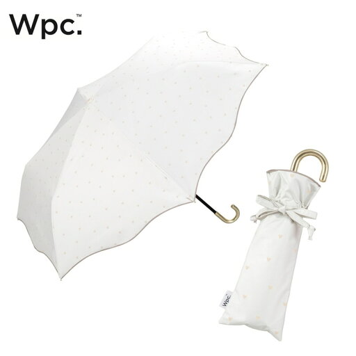 Wpc. 折りたたみ傘 遮光 ハートメロウ ミニ 日傘 オフ Wpc. 折りたたみ傘 遮光 ハートメロウ ミニ 日傘 オフ