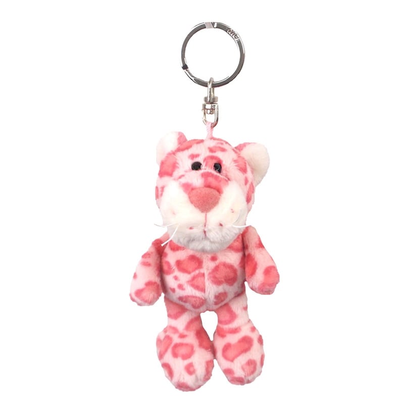 ニキ NICI ぬいぐるみキーリング レパード ピンク