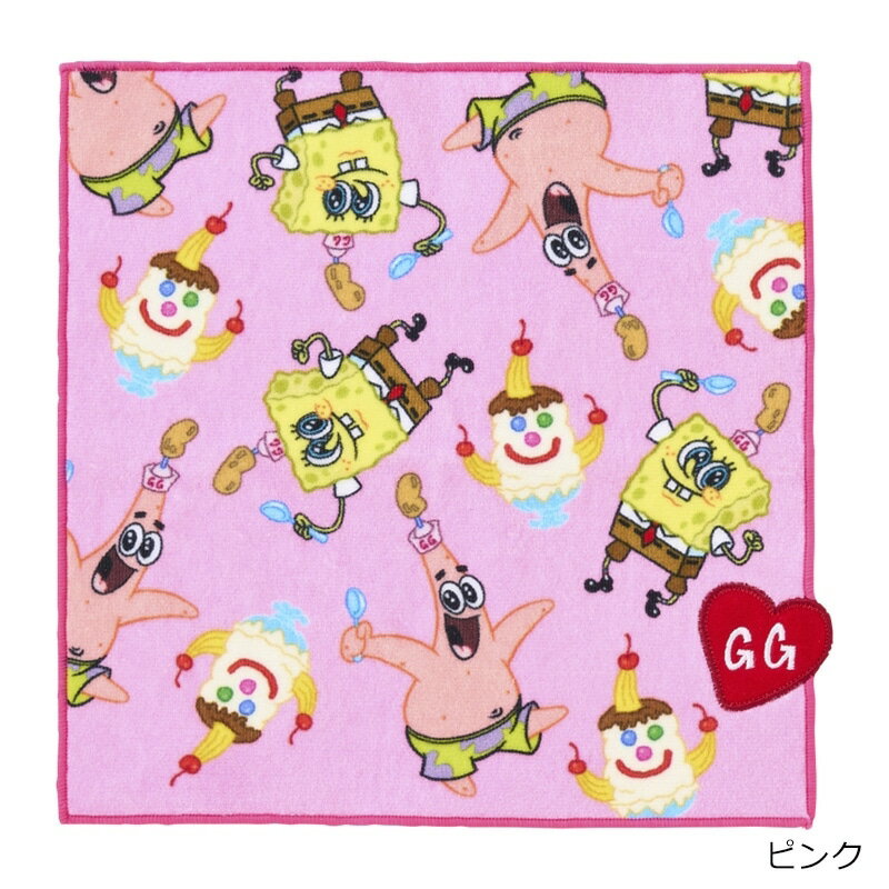 SpongeBob SquarePants スポンジ・ボブ アップケ刺繍ミニタオル