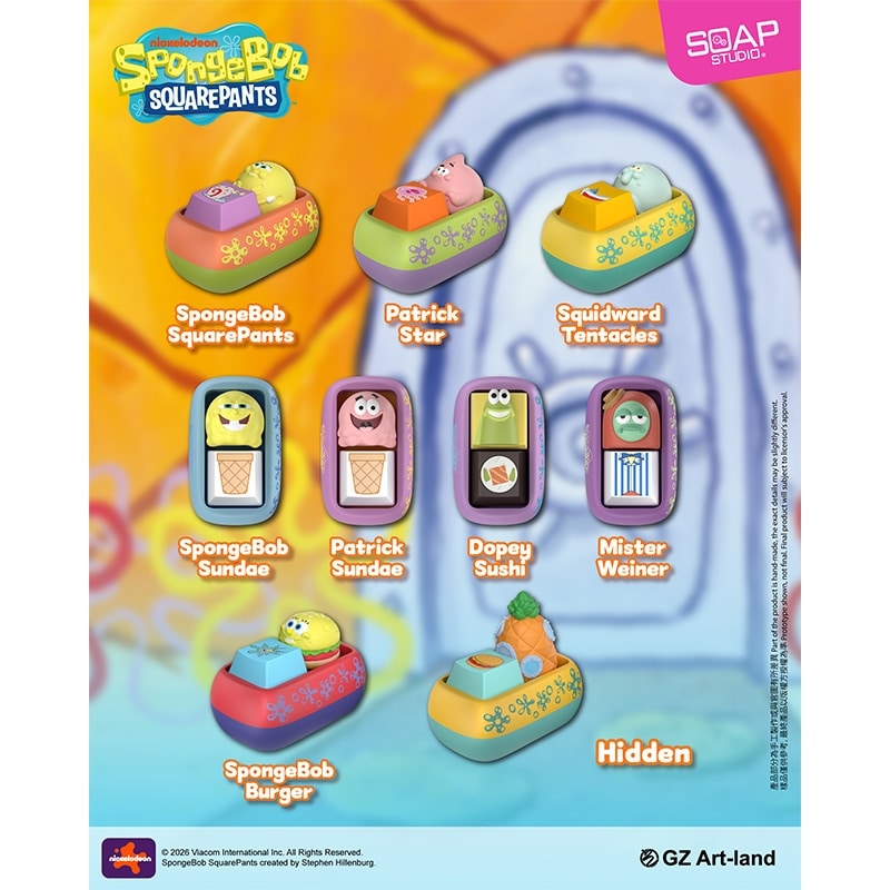 SpongeBob SquarePants スポンジ・ボブ SOAP STUDIO ソープスタジオ ブラインドキーキャップ※種類は選べません