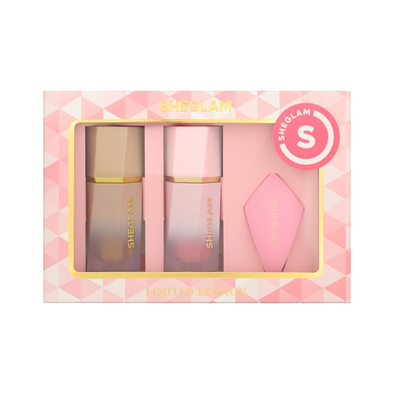 SHEGLAM シーグラムリキッドシェーディング&ブラッシュ セット<スポンジ付き>