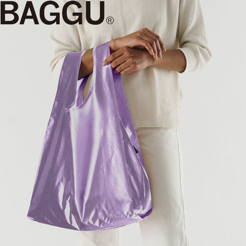 BAGGU スタンダード メタリック ライトピンク