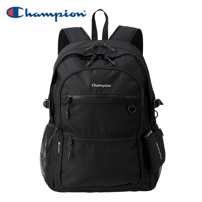 Rakuten - Champion チャンピオン シルバーロゴ バックパック ブラック 30L