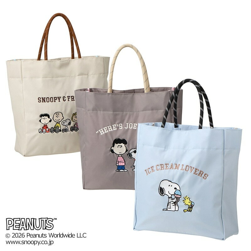 Rakuten - スヌーピー PEANUTS ロープトートバッグ