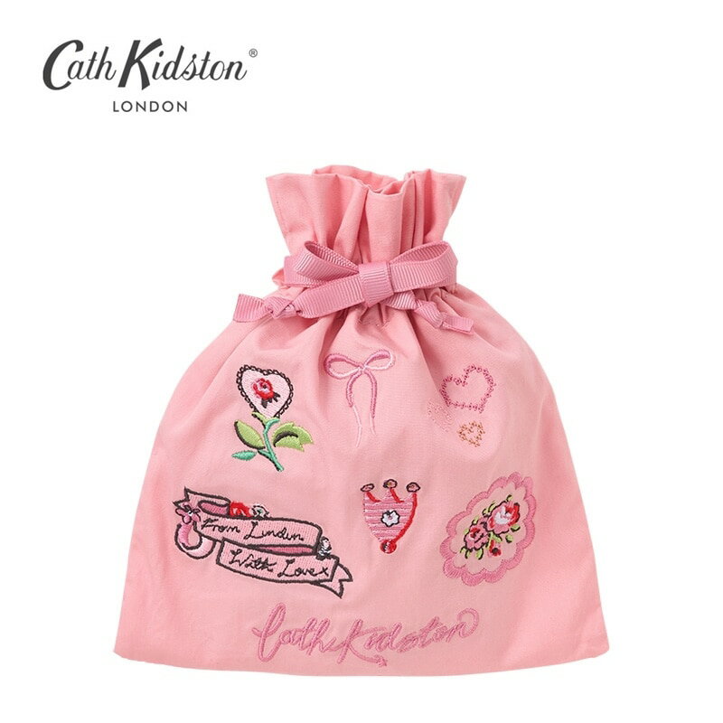 Cath Kidston キャス キッドソン 巾着ポーチ ライトピンク