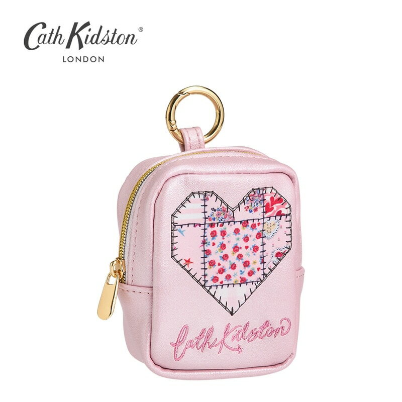 Cath Kidston - Cath Kidston キャス キッドソン カラビナ付き縦型ポーチ ライトピンク