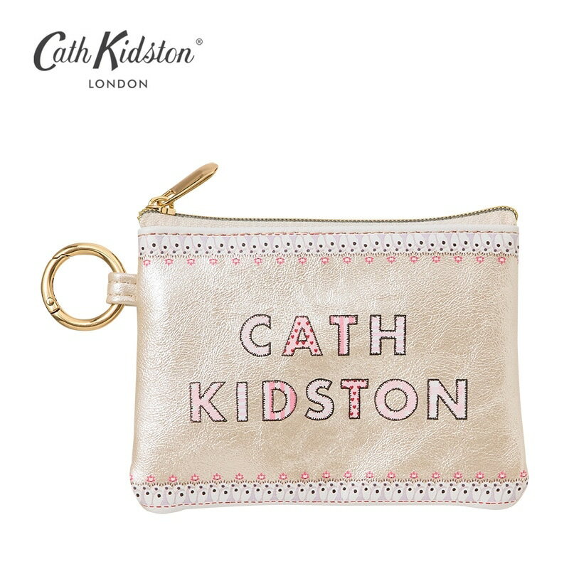 Cath Kidston - Cath Kidston キャス キッドソン カラビナ付きミニフラットポーチ ゴールド