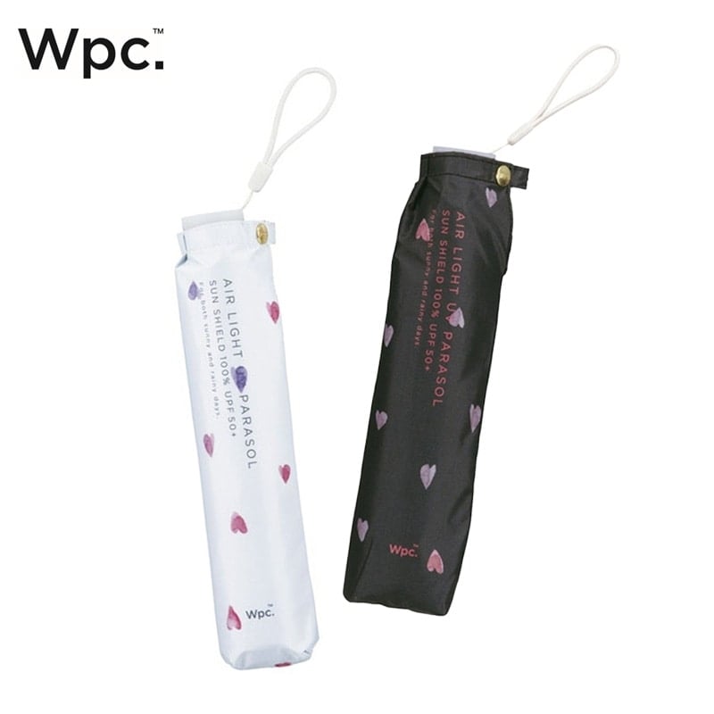 Rakuten - Wpc. 折りたたみ傘 軽量 水彩ハート 遮光 日傘