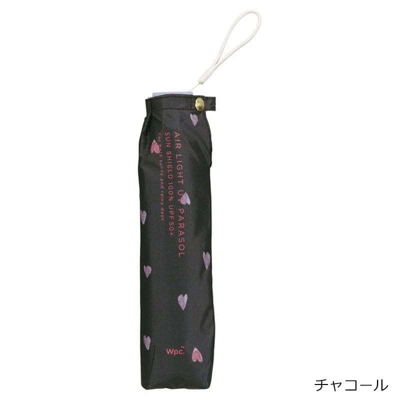 Wpc. 折りたたみ傘 軽量 水彩ハート 遮光 日傘