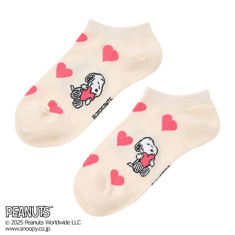 スヌーピー PEANUTS ソックス 2足セット アイボリー / ブルー